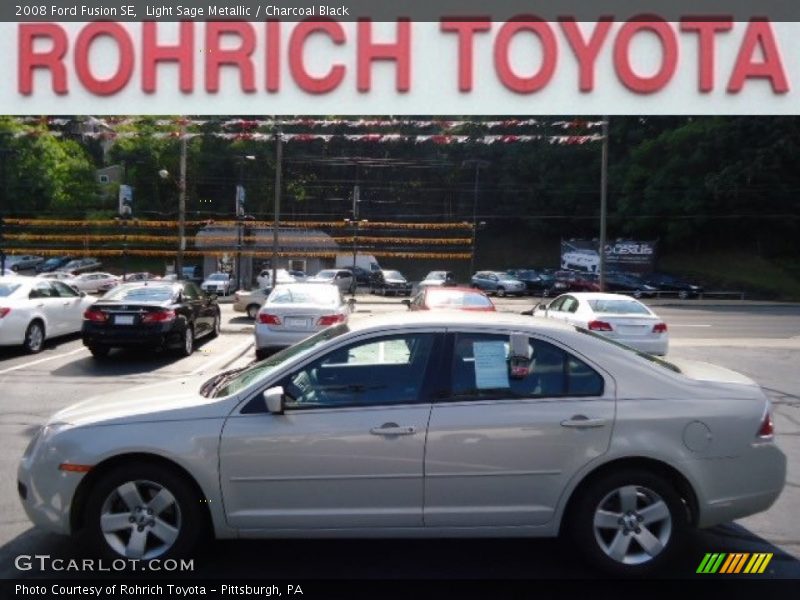 Light Sage Metallic / Charcoal Black 2008 Ford Fusion SE