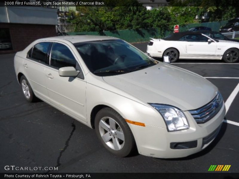 Light Sage Metallic / Charcoal Black 2008 Ford Fusion SE