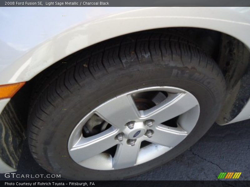 Light Sage Metallic / Charcoal Black 2008 Ford Fusion SE