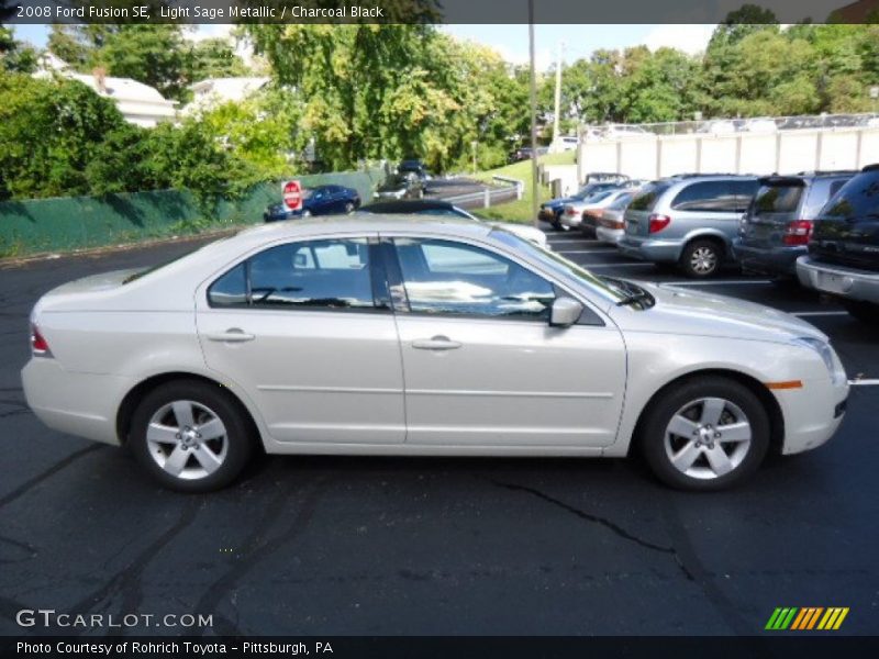 Light Sage Metallic / Charcoal Black 2008 Ford Fusion SE