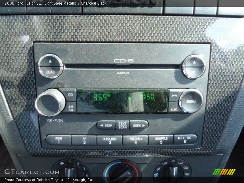 Light Sage Metallic / Charcoal Black 2008 Ford Fusion SE