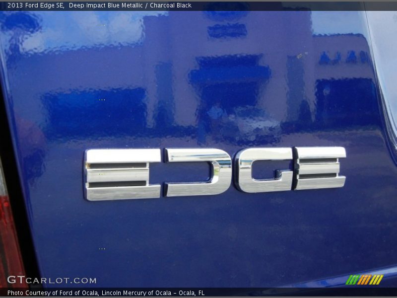 Deep Impact Blue Metallic / Charcoal Black 2013 Ford Edge SE