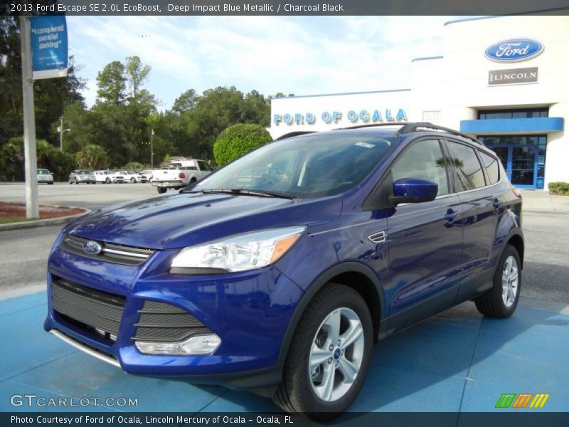 Deep Impact Blue Metallic / Charcoal Black 2013 Ford Escape SE 2.0L EcoBoost