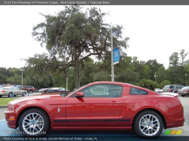Red Candy Metallic / Charcoal Black 2013 Ford Mustang V6 Premium Coupe