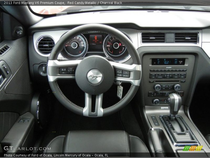 Red Candy Metallic / Charcoal Black 2013 Ford Mustang V6 Premium Coupe