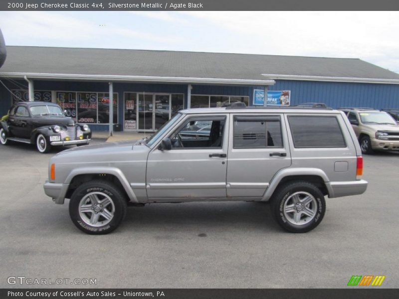Silverstone Metallic / Agate Black 2000 Jeep Cherokee Classic 4x4