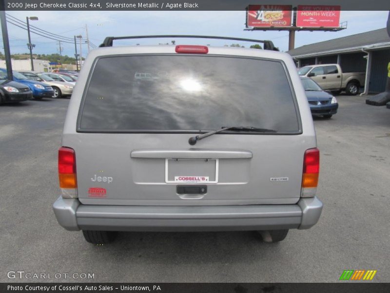 Silverstone Metallic / Agate Black 2000 Jeep Cherokee Classic 4x4