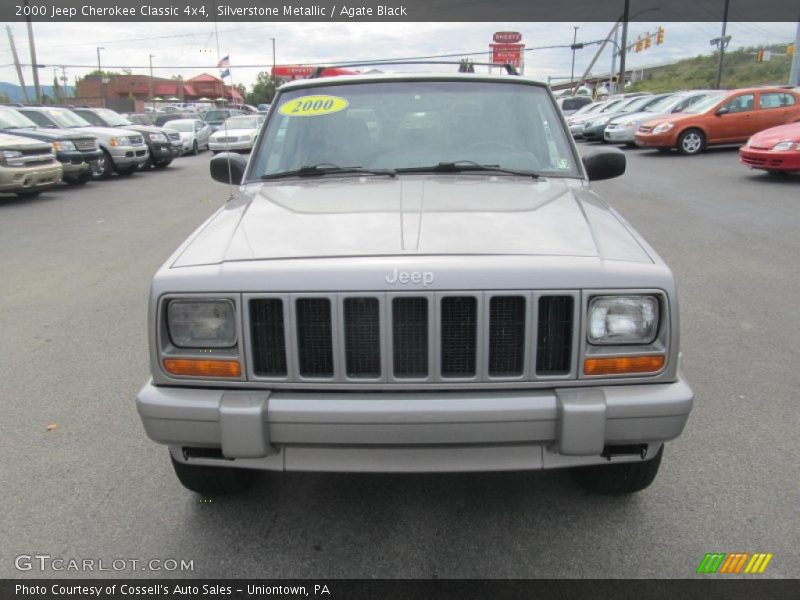 Silverstone Metallic / Agate Black 2000 Jeep Cherokee Classic 4x4