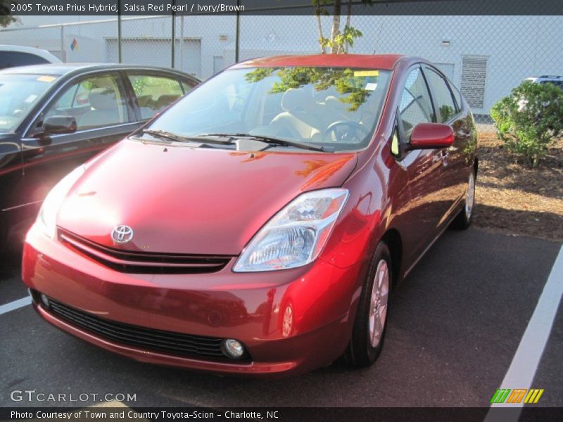 Salsa Red Pearl / Ivory/Brown 2005 Toyota Prius Hybrid