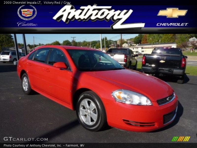 Victory Red / Gray 2009 Chevrolet Impala LT