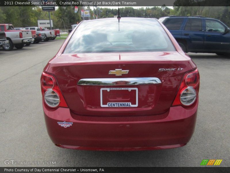 Crystal Red Tintcoat / Jet Black/Dark Titanium 2013 Chevrolet Sonic LT Sedan