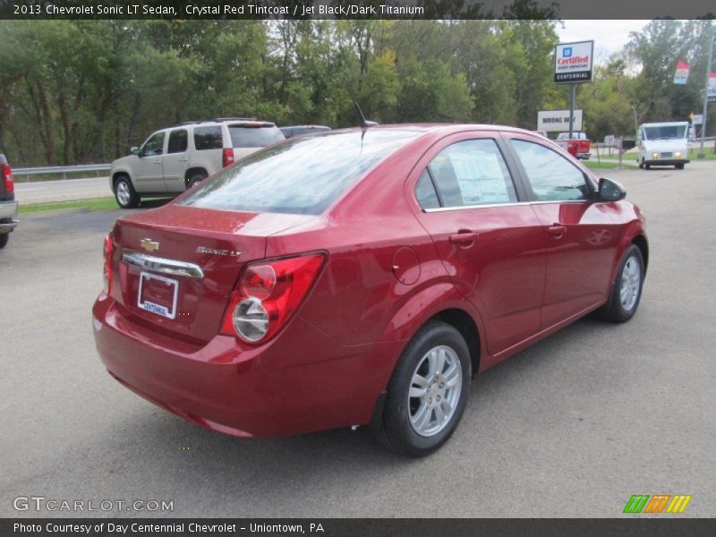 Crystal Red Tintcoat / Jet Black/Dark Titanium 2013 Chevrolet Sonic LT Sedan