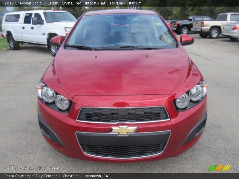 Crystal Red Tintcoat / Jet Black/Dark Titanium 2013 Chevrolet Sonic LT Sedan