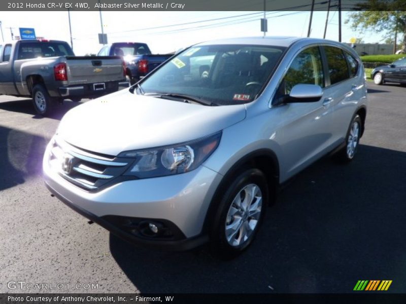 Alabaster Silver Metallic / Gray 2012 Honda CR-V EX 4WD