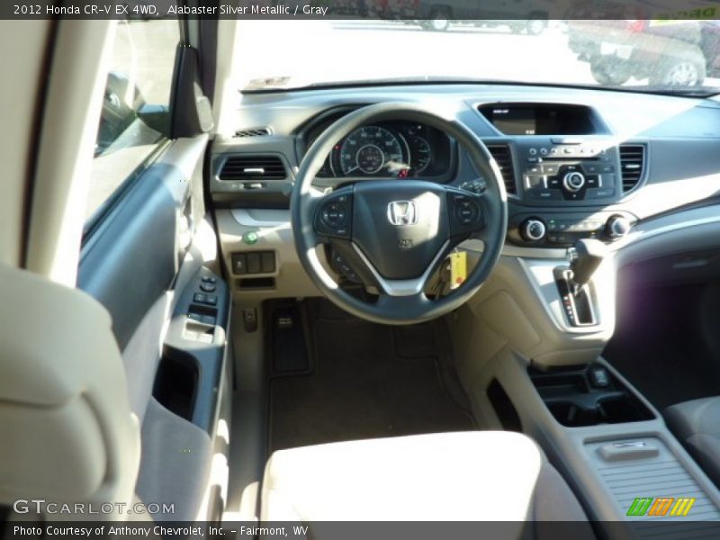 Alabaster Silver Metallic / Gray 2012 Honda CR-V EX 4WD