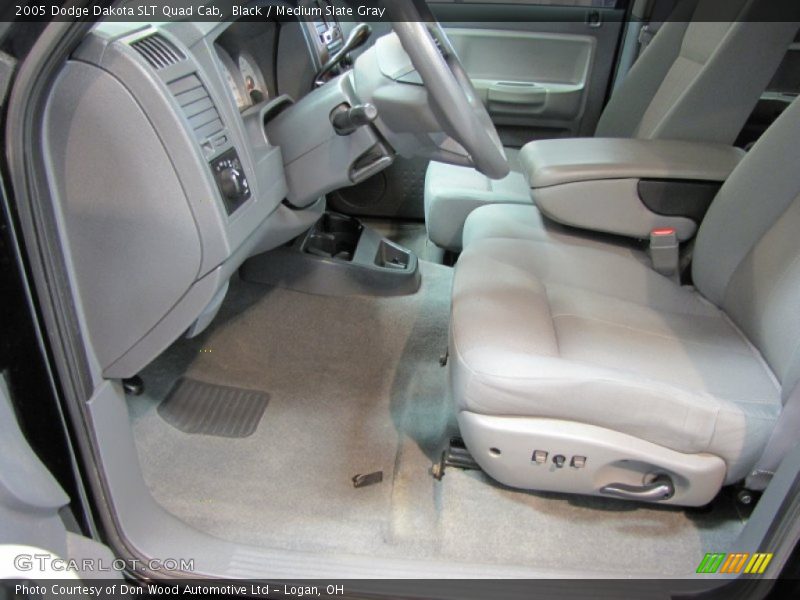 Black / Medium Slate Gray 2005 Dodge Dakota SLT Quad Cab