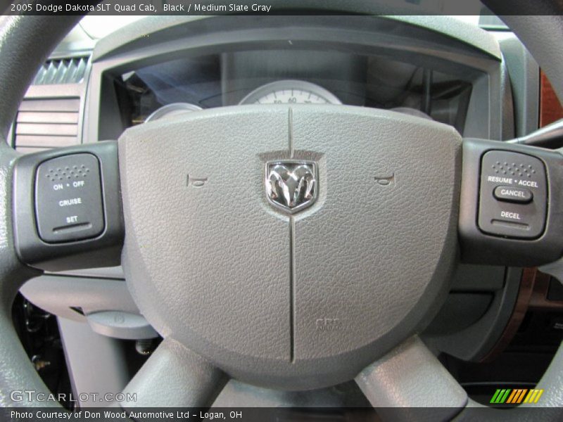 Black / Medium Slate Gray 2005 Dodge Dakota SLT Quad Cab