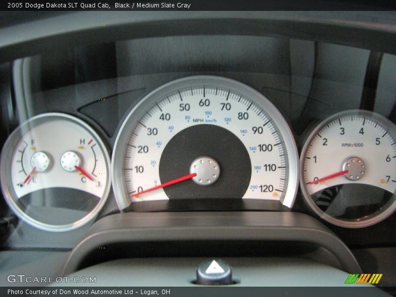 Black / Medium Slate Gray 2005 Dodge Dakota SLT Quad Cab
