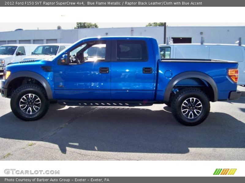 Blue Flame Metallic / Raptor Black Leather/Cloth with Blue Accent 2012 Ford F150 SVT Raptor SuperCrew 4x4
