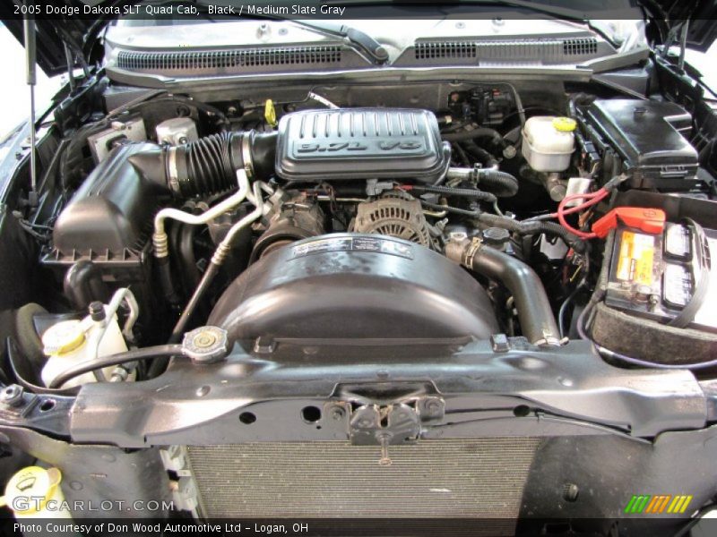 Black / Medium Slate Gray 2005 Dodge Dakota SLT Quad Cab