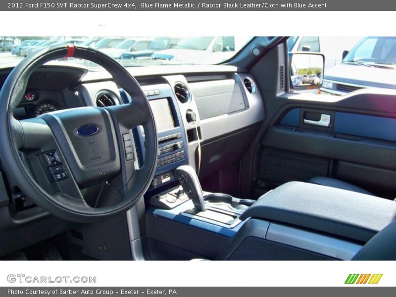 Blue Flame Metallic / Raptor Black Leather/Cloth with Blue Accent 2012 Ford F150 SVT Raptor SuperCrew 4x4