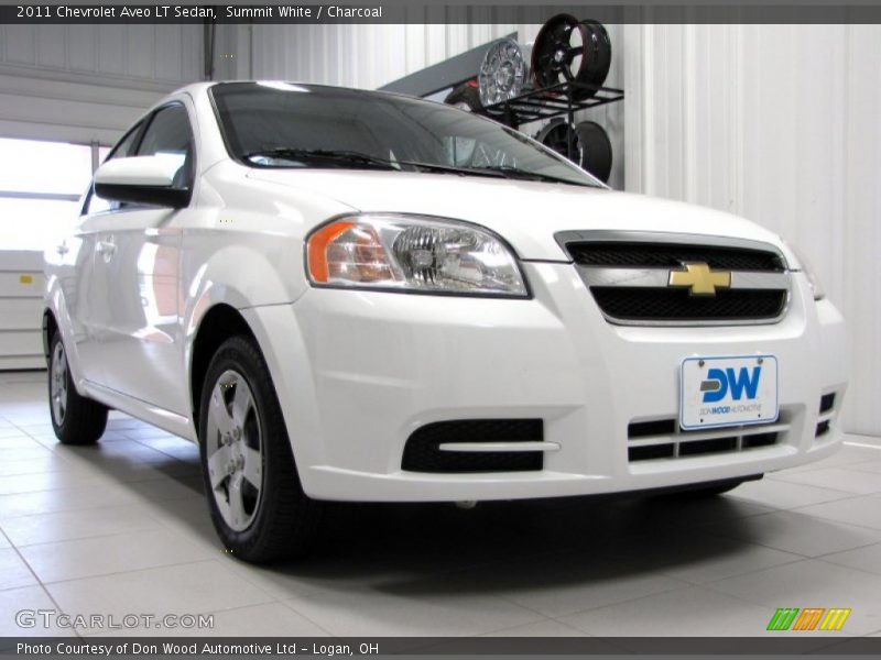 Summit White / Charcoal 2011 Chevrolet Aveo LT Sedan