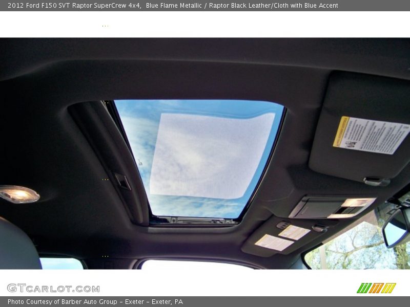 Blue Flame Metallic / Raptor Black Leather/Cloth with Blue Accent 2012 Ford F150 SVT Raptor SuperCrew 4x4