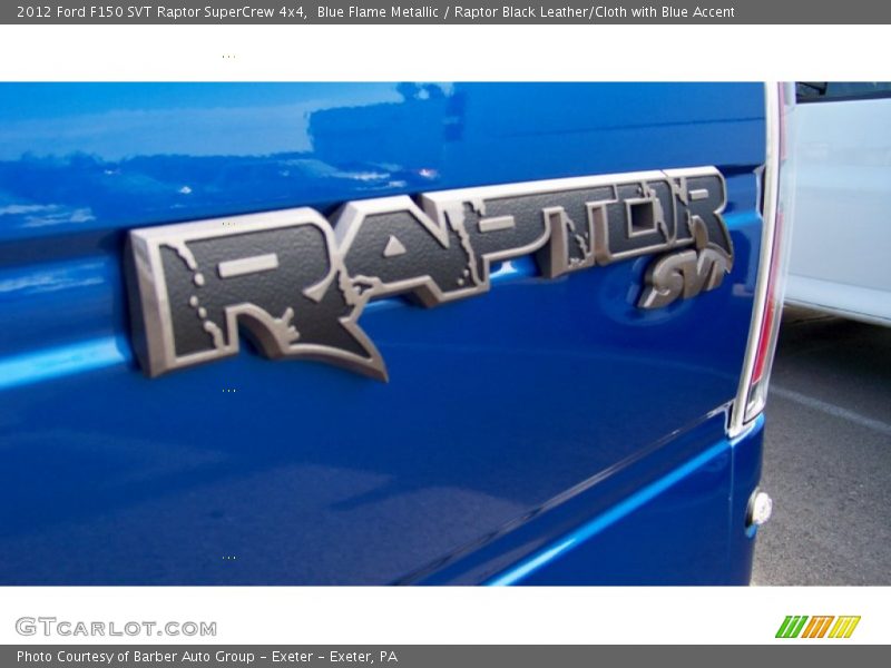 Blue Flame Metallic / Raptor Black Leather/Cloth with Blue Accent 2012 Ford F150 SVT Raptor SuperCrew 4x4