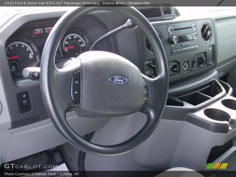 Oxford White / Medium Flint 2010 Ford E Series Van E350 XLT Passenger Extended