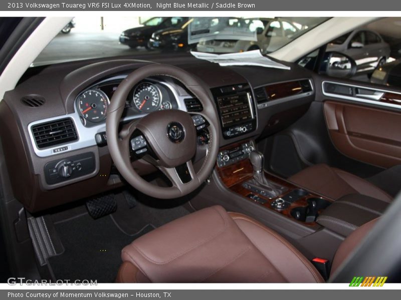 2013 Touareg VR6 FSI Lux 4XMotion Saddle Brown Interior