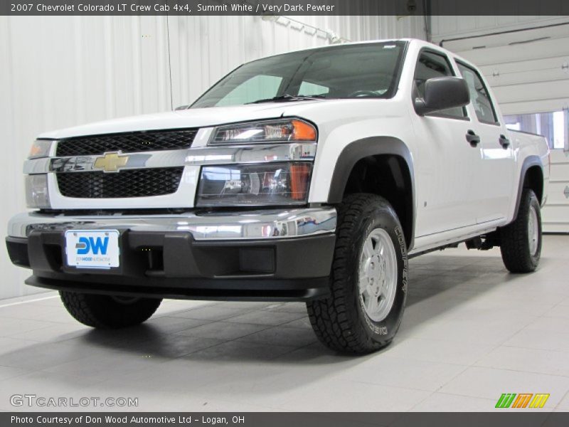 Summit White / Very Dark Pewter 2007 Chevrolet Colorado LT Crew Cab 4x4