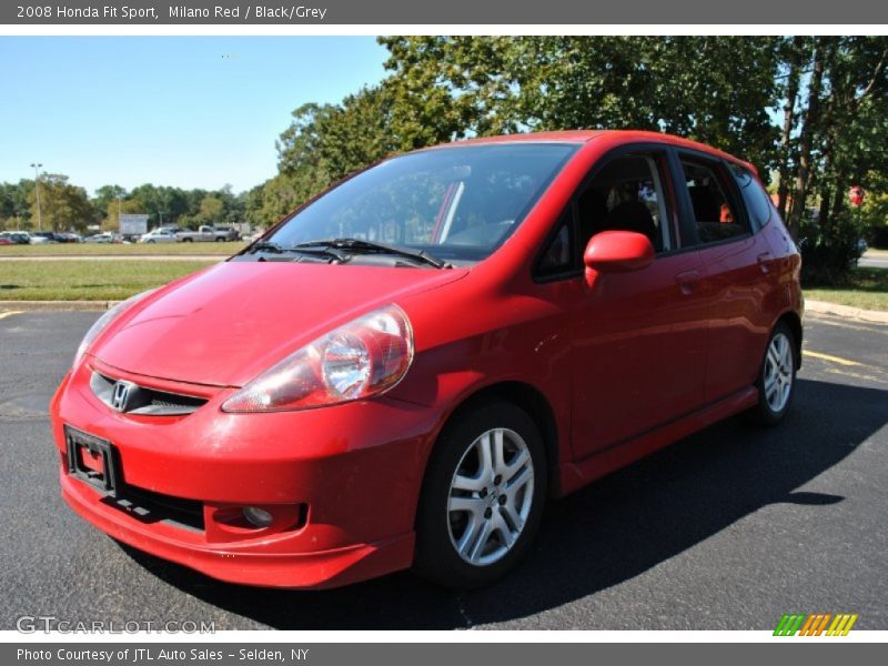 Milano Red / Black/Grey 2008 Honda Fit Sport