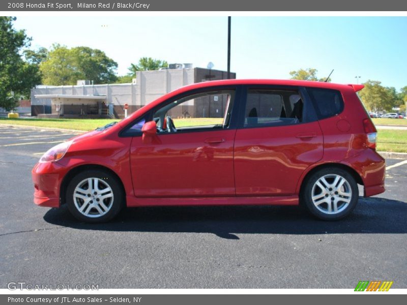 Milano Red / Black/Grey 2008 Honda Fit Sport