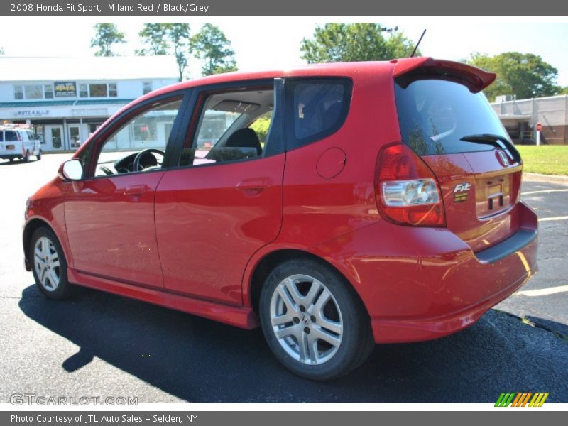 Milano Red / Black/Grey 2008 Honda Fit Sport
