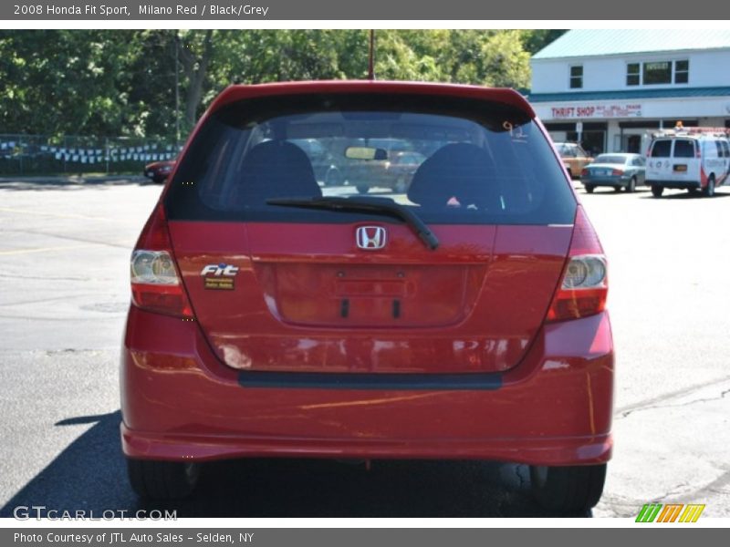 Milano Red / Black/Grey 2008 Honda Fit Sport