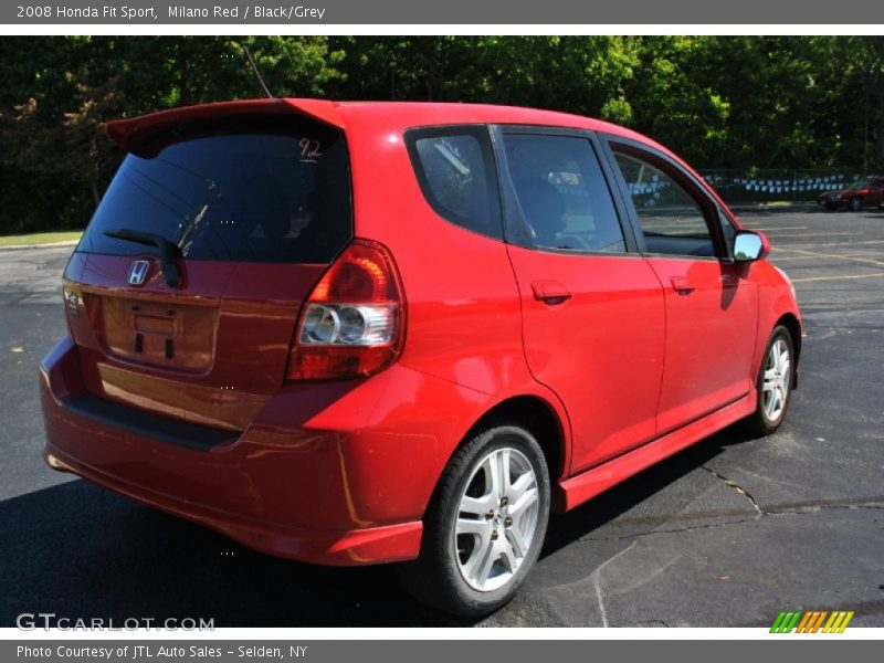 Milano Red / Black/Grey 2008 Honda Fit Sport