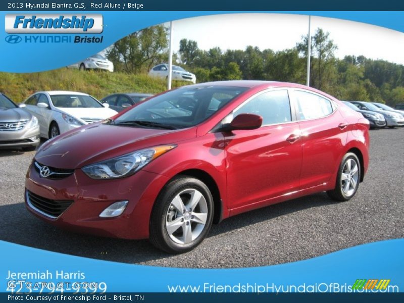 Red Allure / Beige 2013 Hyundai Elantra GLS