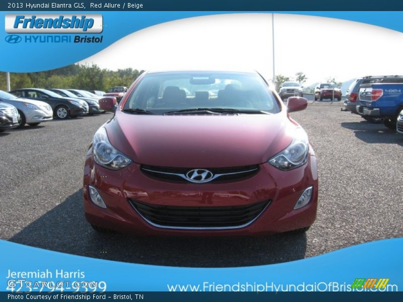 Red Allure / Beige 2013 Hyundai Elantra GLS