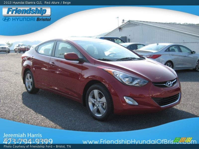 Red Allure / Beige 2013 Hyundai Elantra GLS