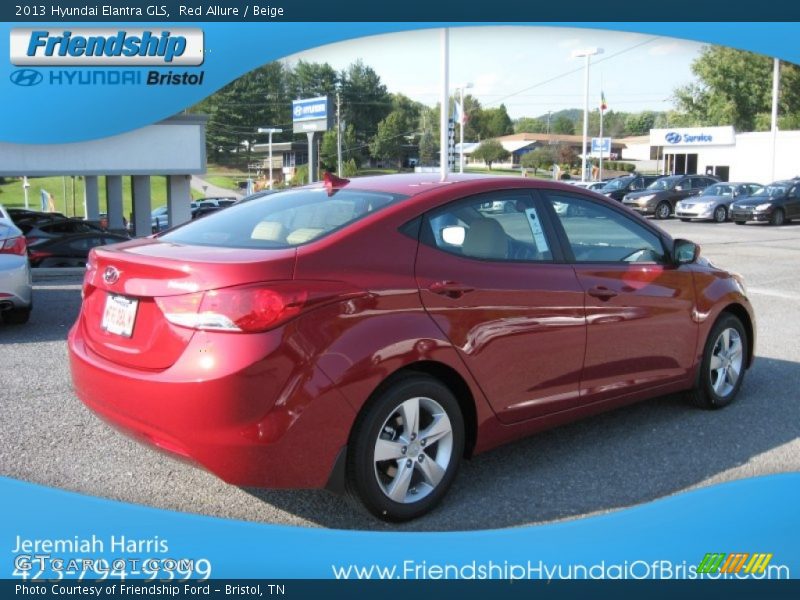 Red Allure / Beige 2013 Hyundai Elantra GLS