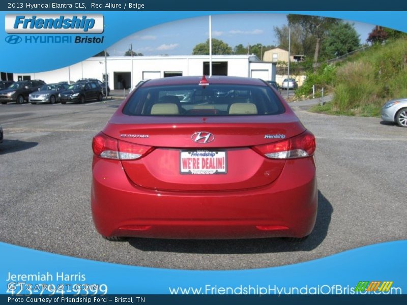 Red Allure / Beige 2013 Hyundai Elantra GLS