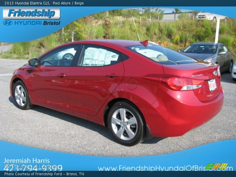 Red Allure / Beige 2013 Hyundai Elantra GLS