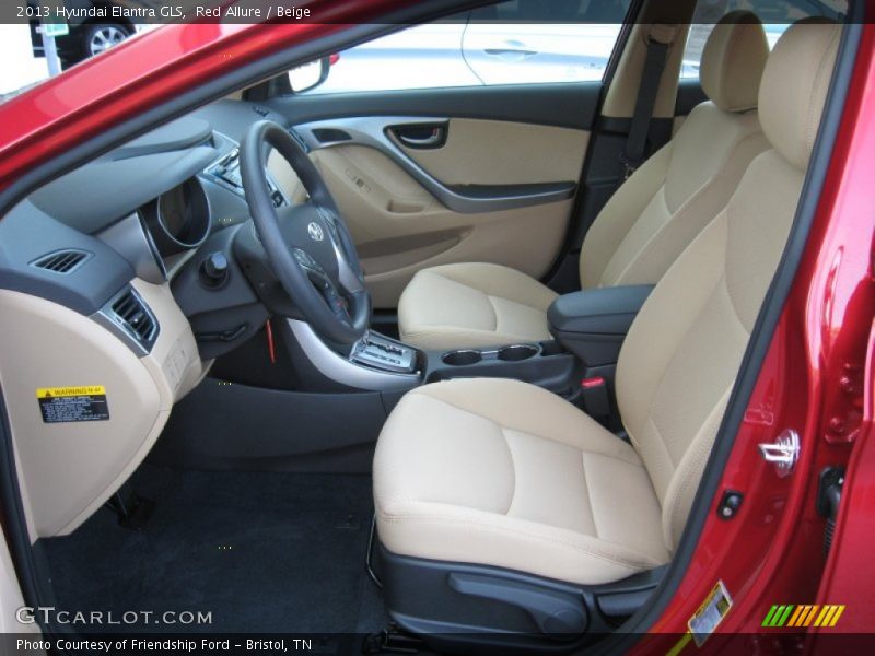 Red Allure / Beige 2013 Hyundai Elantra GLS