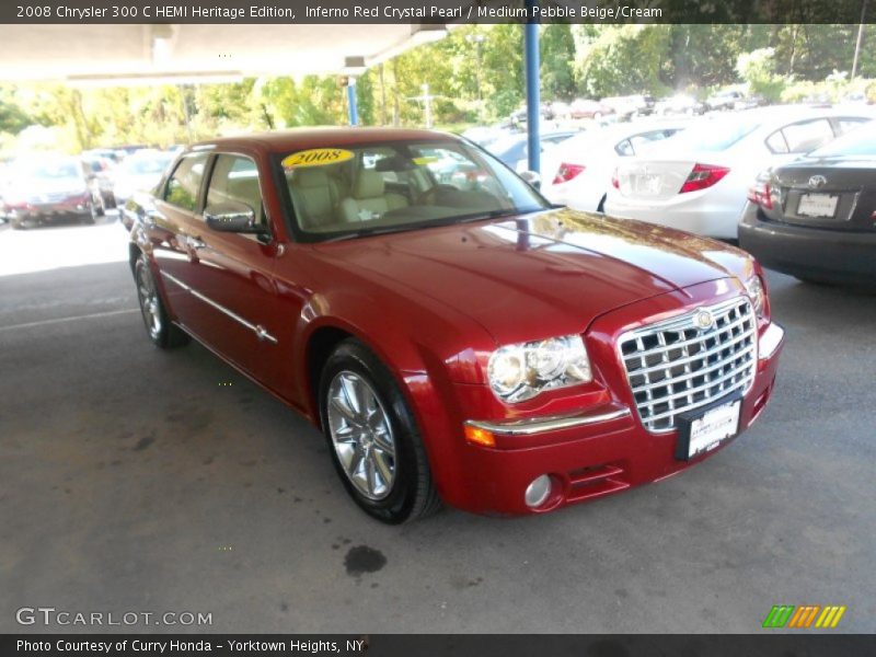 Inferno Red Crystal Pearl / Medium Pebble Beige/Cream 2008 Chrysler 300 C HEMI Heritage Edition