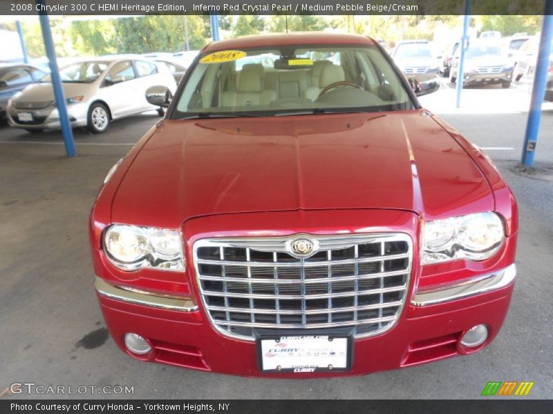 Inferno Red Crystal Pearl / Medium Pebble Beige/Cream 2008 Chrysler 300 C HEMI Heritage Edition