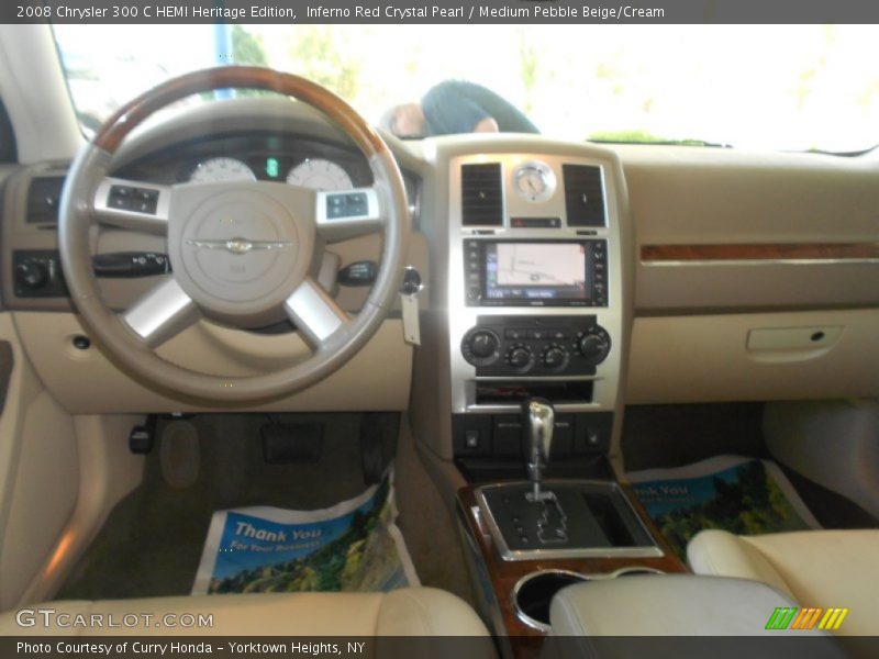 Inferno Red Crystal Pearl / Medium Pebble Beige/Cream 2008 Chrysler 300 C HEMI Heritage Edition