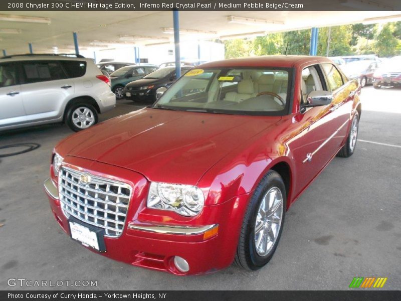 Inferno Red Crystal Pearl / Medium Pebble Beige/Cream 2008 Chrysler 300 C HEMI Heritage Edition