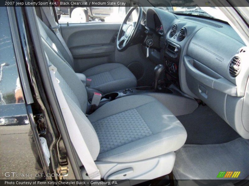 Black Clearcoat / Medium Slate Gray 2007 Jeep Liberty Sport 4x4