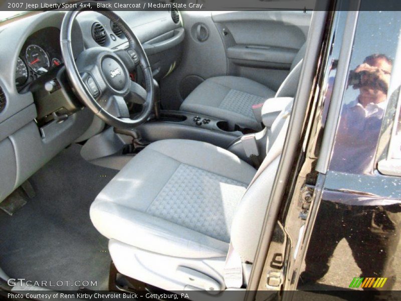 Black Clearcoat / Medium Slate Gray 2007 Jeep Liberty Sport 4x4