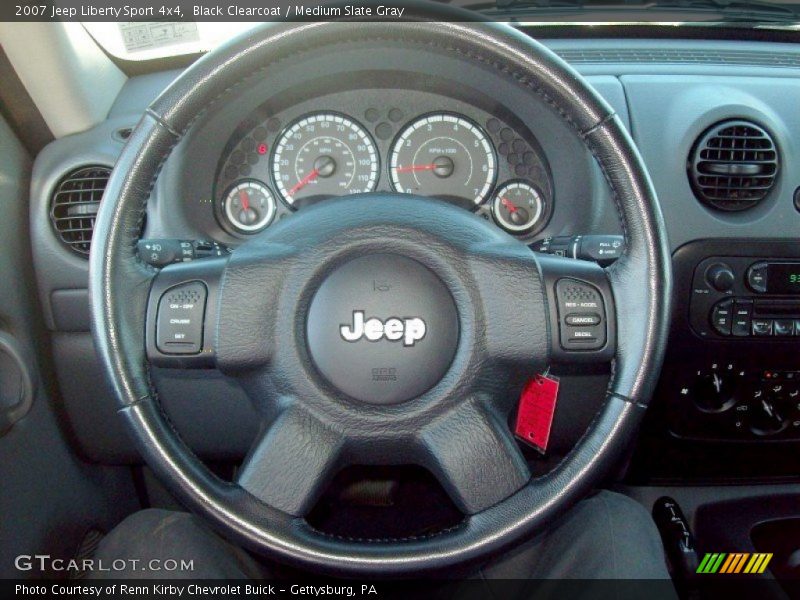 Black Clearcoat / Medium Slate Gray 2007 Jeep Liberty Sport 4x4